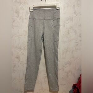 Womens Kyodan hi rise light gray/white leggings - size small